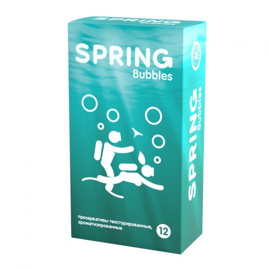 Презервативы SPRING BUBBLES с пупырышками - 12 шт. - SPRING - купить с доставкой в Реутове