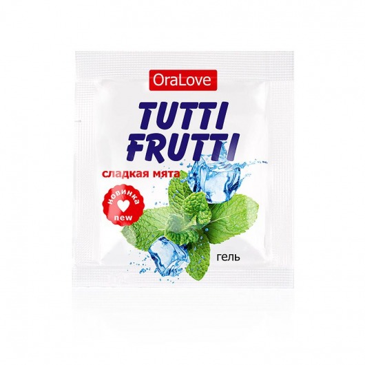 Пробник гель-смазки Tutti-frutti со вкусом мяты - 4 гр. - Биоритм - купить с доставкой в Реутове