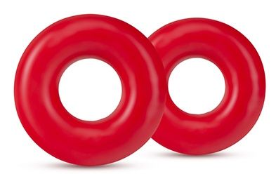Набор из 2 красных эрекционных колец DONUT RINGS OVERSIZED - Blush Novelties - в Реутове купить с доставкой