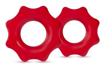 Набор из 2 красных фигурных эрекционных колец NUTZ - Blush Novelties - в Реутове купить с доставкой