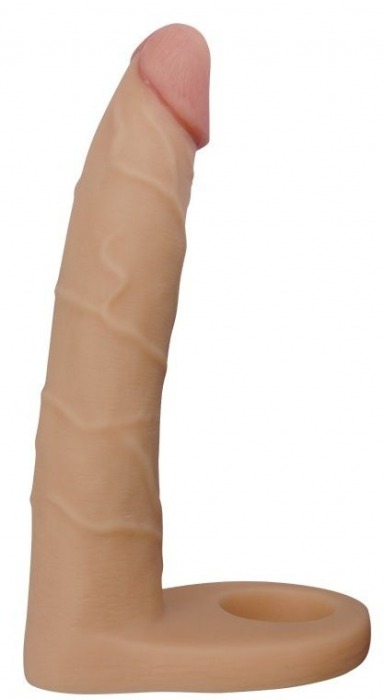 Телесная насадка-фаллоимитатор для двойного проникновения - 17 см. - Lovetoy - купить с доставкой в Реутове