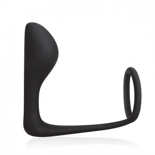 Стимулятор простаты с фиксацией эрекционным кольцом Prostate Gear - BlueLine - в Реутове купить с доставкой
