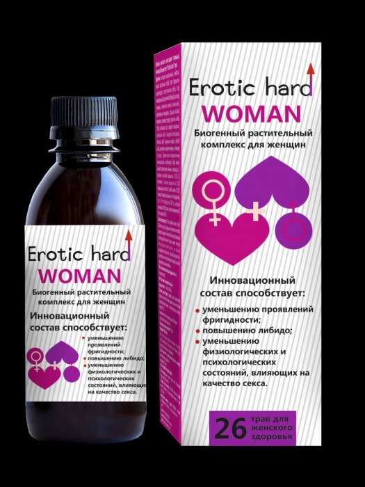Женский биогенный концентрат для повышения либидо Erotic hard Woman - 250 мл. - Erotic Hard - купить с доставкой в Реутове