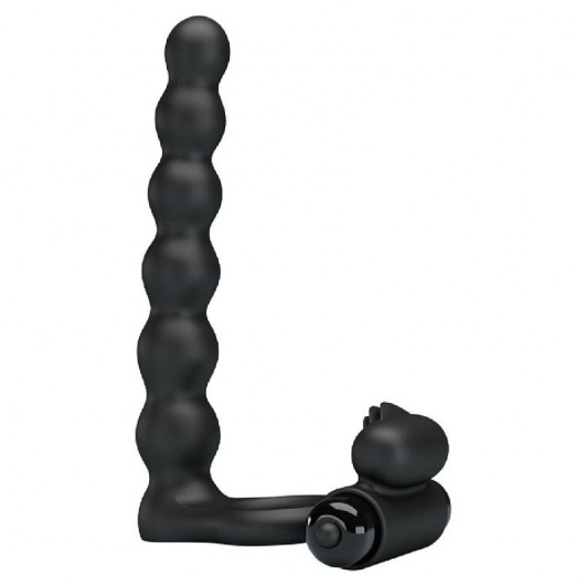 Черная насадка для двойной стимуляции Hercules Penis Sheath III - 15,3 см. - Baile - купить с доставкой в Реутове