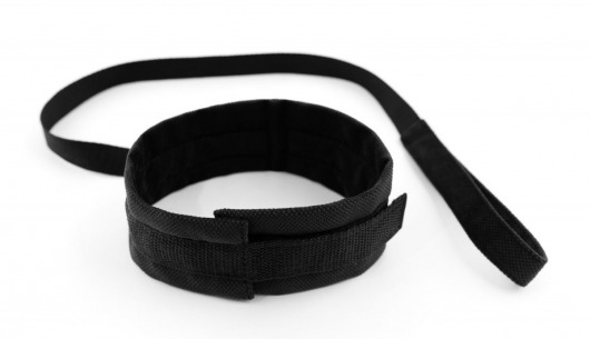 Черный ошейник My Rules с поводком - БДСМ Арсенал - купить с доставкой в Реутове