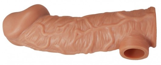 Телесная насадка на фаллос с фиксацией мошонки EXTREME SLEEVE - 15,6 см. - KOKOS - в Реутове купить с доставкой