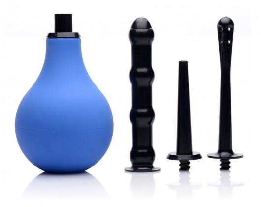 Анальный душ с 3 насадками Premium One-way Valve Anal Douche Set - XR Brands - купить с доставкой в Реутове