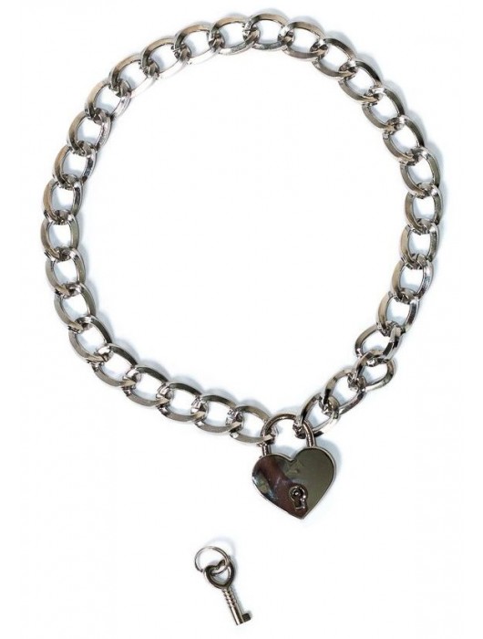 Серебристый ошейник Embrace с ключиком - Lola Games - купить с доставкой в Реутове