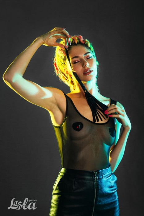 Черная плеть Attraction - 27 см. - Lola Games - купить с доставкой в Реутове