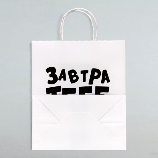 Подарочный пакет  Завтра тебе будет стыдно  - 30 х 24 см. - UPAK LAND - купить с доставкой в Реутове