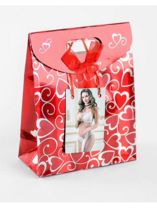 Бело-красный ошейник из натуральной кожи с нежным мехом - БДСМ Арсенал - купить с доставкой в Реутове