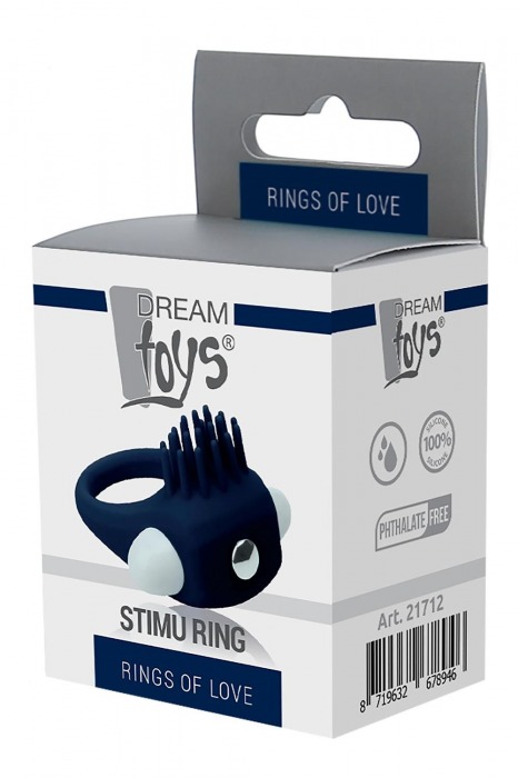 Синее эрекционное виброкольцо STIMU RING - Dream Toys - в Реутове купить с доставкой