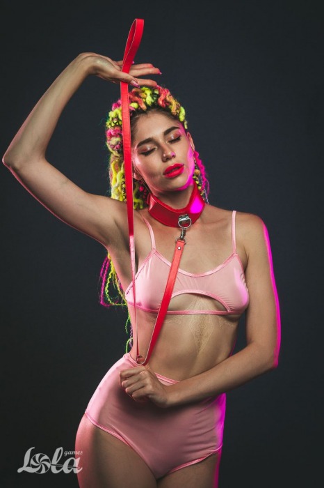 Красный ошейник Circus с поводком - Lola Games - купить с доставкой в Реутове