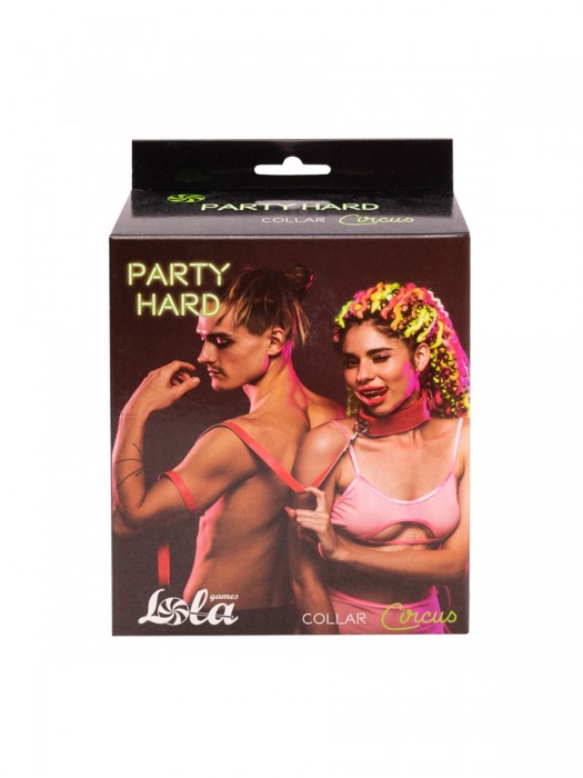 Красный ошейник Circus с поводком - Lola Games - купить с доставкой в Реутове