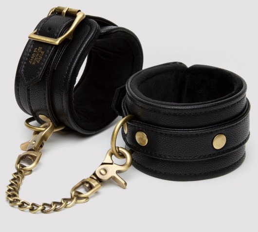 Черные оковы на ноги Bound to You Faux Leather Ankle Cuffs - Fifty Shades of Grey - купить с доставкой в Реутове
