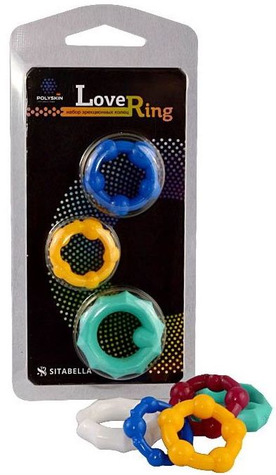 Набор из 3 цветных эрекционных колец Love Ring - Sitabella - в Реутове купить с доставкой