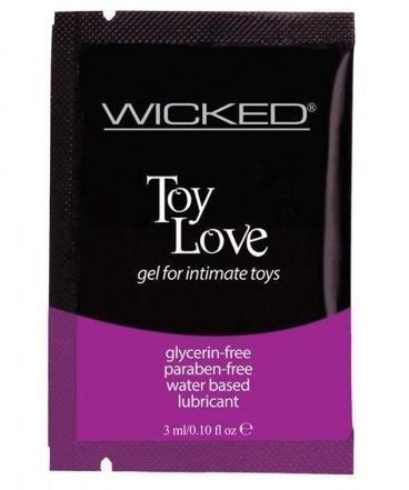 Лубрикант на водной основе для использования с игрушками WICKED Toy Love - 3 мл. - Wicked - купить с доставкой в Реутове