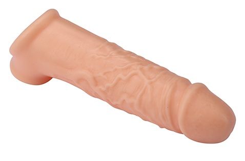 Телесная насадка EXTENDER WITH BALL STRAP 6.5 - 17 см. - Dream Toys - в Реутове купить с доставкой