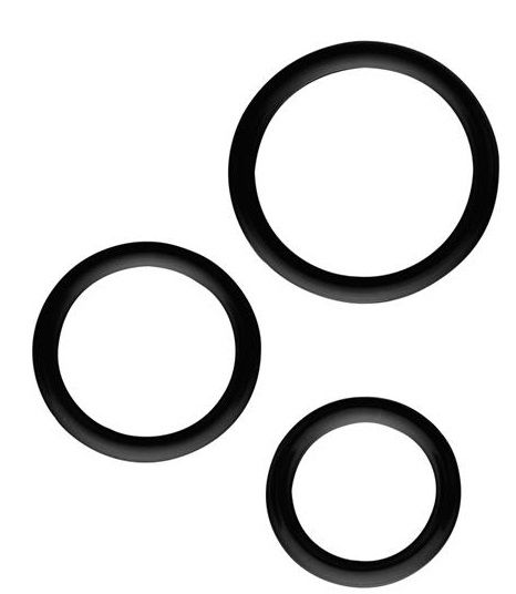 Набор из 3 эрекционных колец SILICONE COCKRINGS - Dream Toys - в Реутове купить с доставкой