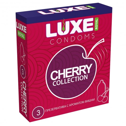 Презервативы с ароматом вишни LUXE Royal Cherry Collection - 3 шт. - Luxe - купить с доставкой в Реутове