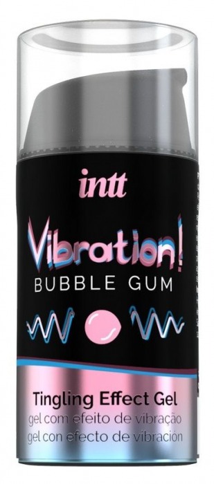 Жидкий интимный гель с эффектом вибрации Vibration! Bubble Gum - 15 мл. - INTT - купить с доставкой в Реутове