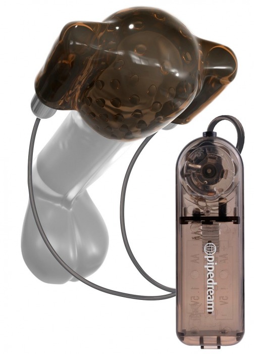 Дымчатый вибростимулятор головки пениса Dual Vibrating Head Teaser - Pipedream - в Реутове купить с доставкой