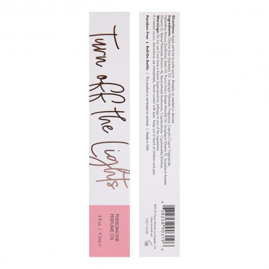 Парфюмерное масло с феромонами Turn Off The Lights с цветочно-восточным ароматом - 9,2 мл. -  - Магазин феромонов в Реутове