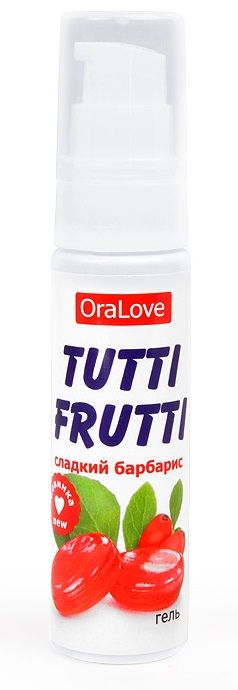 Гель-смазка Tutti-frutti со вкусом барбариса - 30 гр. - Биоритм - купить с доставкой в Реутове