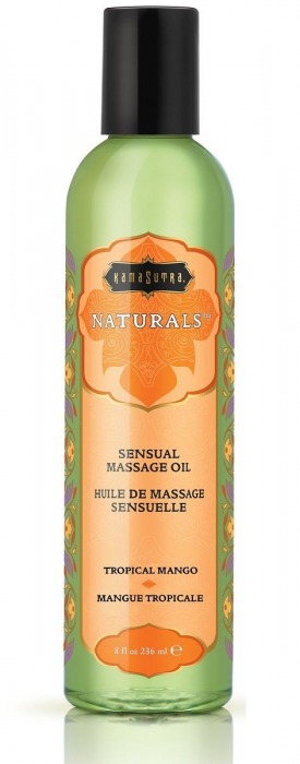 Массажное масло Naturals Tropical Mango с ароматом манго - 236 мл. - Kama Sutra - купить с доставкой в Реутове
