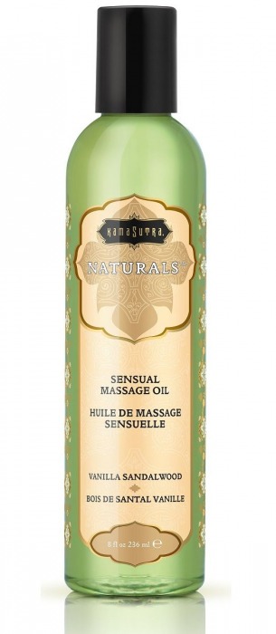 Массажное масло Naturals Vanilla Sandalwood с ароматом ванили и сандала - 236 мл. - Kama Sutra - купить с доставкой в Реутове