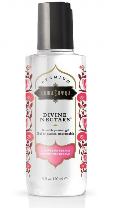 Гель-лубрикант на водной основе Divine Nectars Strawberry Dream с ароматом клубники - 150 мл. - Kama Sutra - купить с доставкой в Реутове