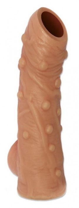 Телесная насадка с пупырышками и открытой головкой Nude Sleeve L - 14 см. - KOKOS - в Реутове купить с доставкой