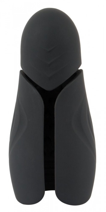 Черный силиконовый вибромастурбатор с нагревом Masturbator with 2 Functions - Orion - в Реутове купить с доставкой