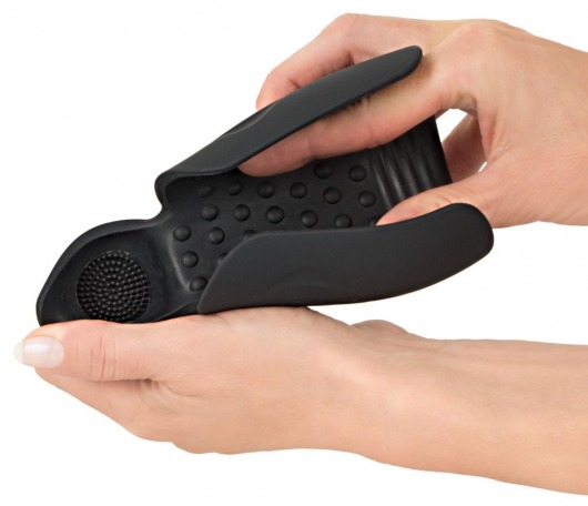 Черный силиконовый вибромастурбатор с нагревом Masturbator with 2 Functions - Orion - в Реутове купить с доставкой