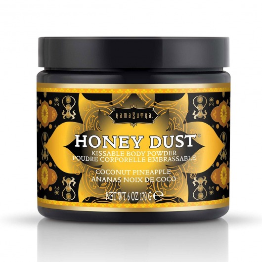Пудра для тела Honey Dust Body Powder с ароматом кокоса и ананаса - 170 гр. - Kama Sutra - купить с доставкой в Реутове