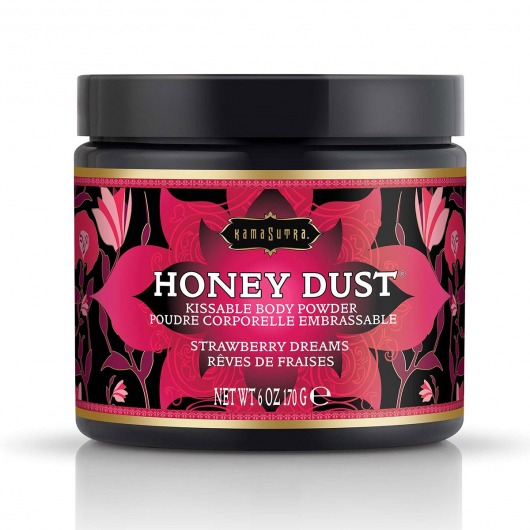 Пудра для тела Honey Dust Body Powder с ароматом клубники - 170 гр. - Kama Sutra - купить с доставкой в Реутове