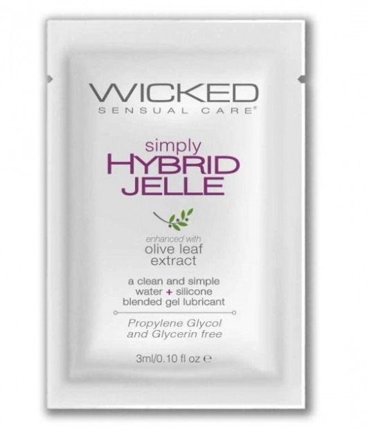 Гель-лубрикант на водно-силиконовой основе Simply Hybrid Jelle - 3 мл. - Wicked - купить с доставкой в Реутове