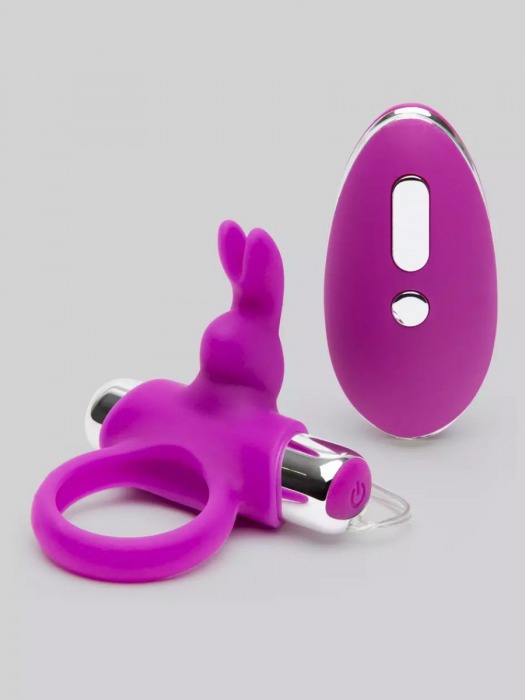 Лиловое виброкольцо с пультом ДУ Remote Control Cock Ring - Happy Rabbit - в Реутове купить с доставкой