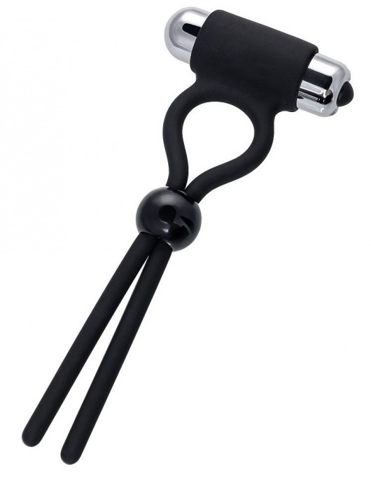 Черное эрекционное лассо Ect с виброэлементом - A-toys - в Реутове купить с доставкой