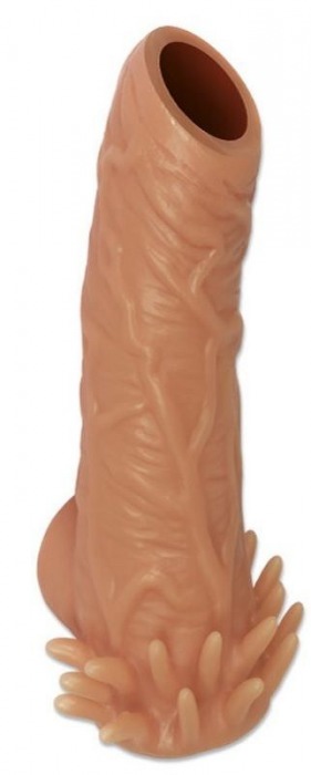 Телесная насадка с усиками и открытой головкой Nude Sleeve S - 10 см. - KOKOS - в Реутове купить с доставкой