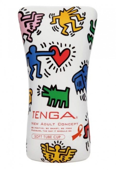 Мастурбатор-туба Keith Haring Soft Tube CUP - Tenga - в Реутове купить с доставкой