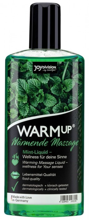 Массажное масло WARMup Mint с ароматом мяты - 150 мл. - Joy Division - купить с доставкой в Реутове
