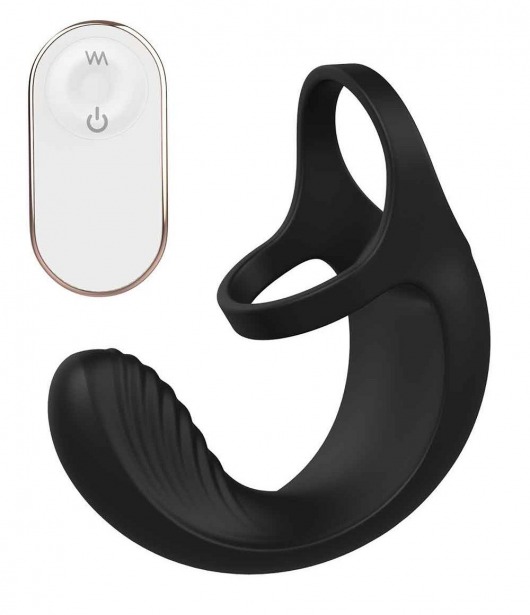 Черный анальный стимулятор с эрекционными кольцами Remote Couple Teaser - Dream Toys - в Реутове купить с доставкой