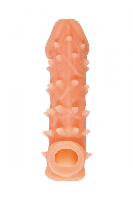 Телесная закрытая насадка с пупырышками Cock Sleeve Size M - 15,6 см. - KOKOS - в Реутове купить с доставкой