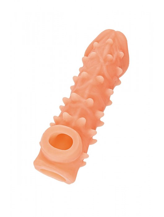 Телесная закрытая насадка с пупырышками Cock Sleeve Size L - 17,6 см. - KOKOS - в Реутове купить с доставкой