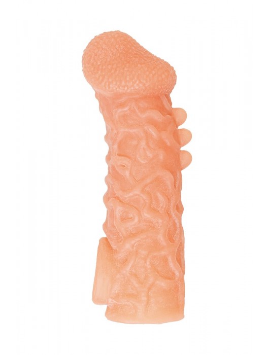 Телесная закрытая насадка с шершавой головкой Cock Sleeve Size S - 13,8 см. - KOKOS - в Реутове купить с доставкой