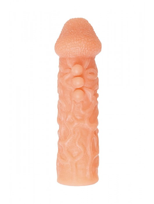 Телесная закрытая насадка с шершавой головкой Cock Sleeve Size S - 13,8 см. - KOKOS - в Реутове купить с доставкой