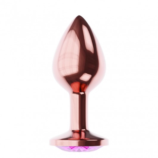 Пробка цвета розового золота с лиловым кристаллом Diamond Quartz Shine L - 8,3 см. - Lola Games - купить с доставкой в Реутове