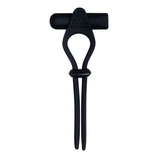 Черное эрекционное лассо с вибропулей Black Tie Affair - Zero Tolerance - в Реутове купить с доставкой