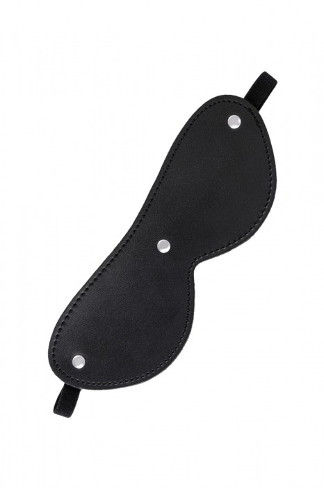 Черная кожаная маска Anonymo с мягким подкладом - ToyFa - купить с доставкой в Реутове